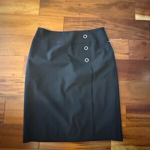 Boss Black Pencil Skirt with Silver Accents